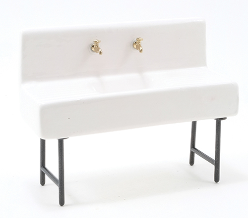 1920's Sink, Porcelain Top, Metal