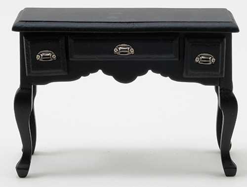 Desk, Black with Pewter Hardware
