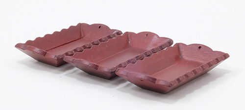 Tray, Mahogany, 3 Pk