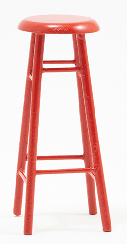 Bar Stool, 3 Inches, Red