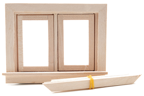 Double Swing-Out Window with Pane