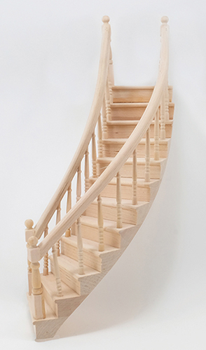 Stairs, 2-Rail, Left Curve, Assembled