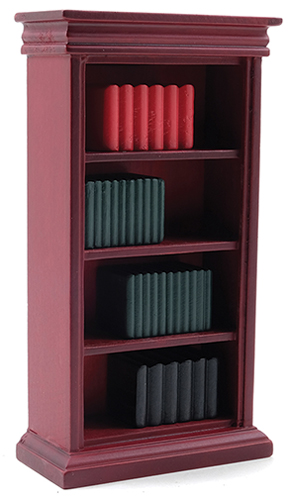 Bookshelf and Books, Mahogany