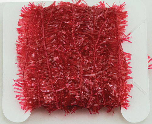 TINSEL GARLAND, CRANBERRY RED