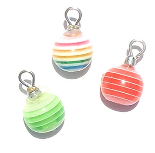 Striped Ornaments, Pkg. 3