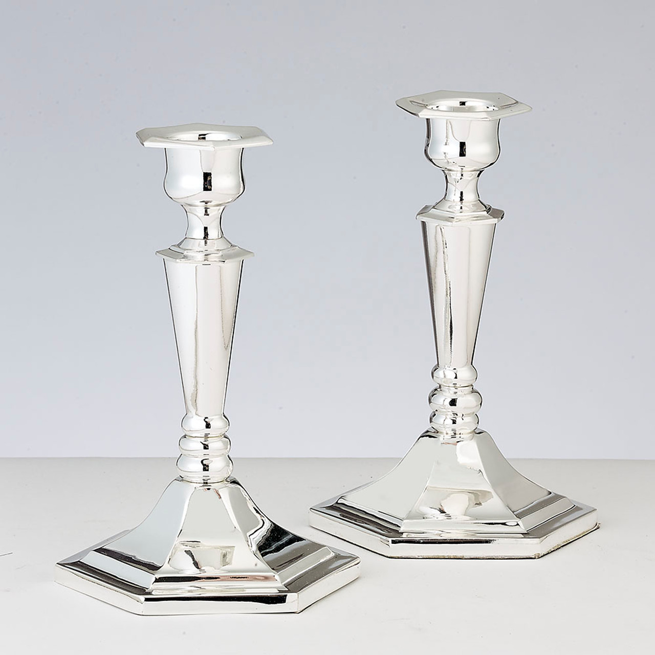 Set of 2 Silver Plated Candlesticks