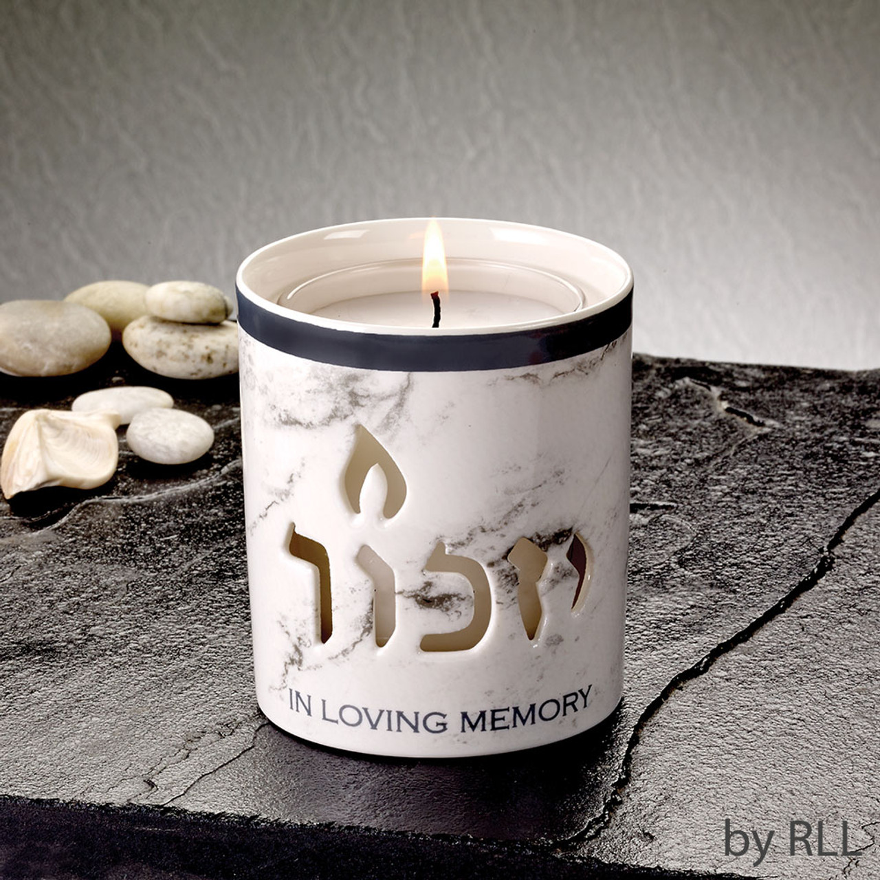 Decorative Yizkor Luminaria, Includes 1 Day Premium Yizkor Candle