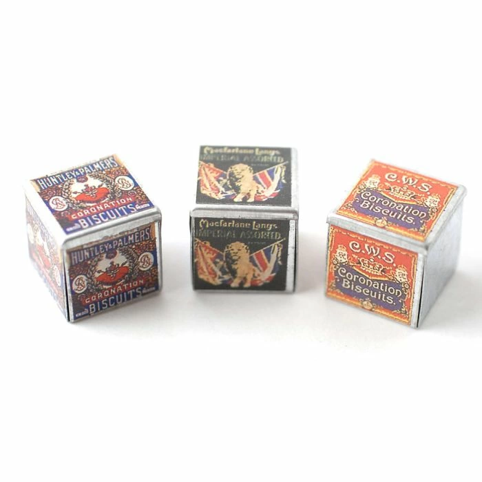 Pack of 3 Metal Biscuit Tins