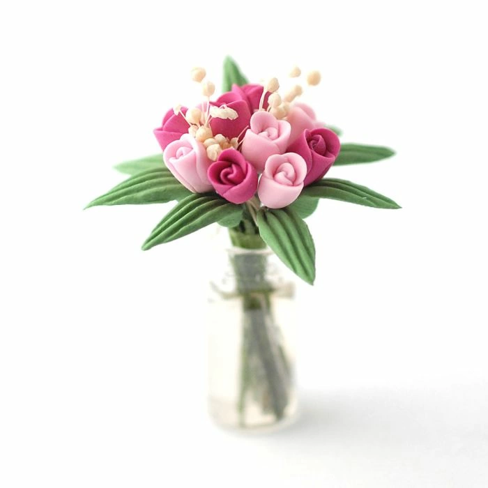 Tulips In Glass Vase