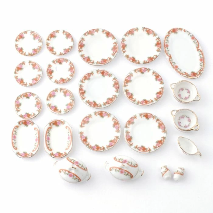 Pink Rose Dinner Set