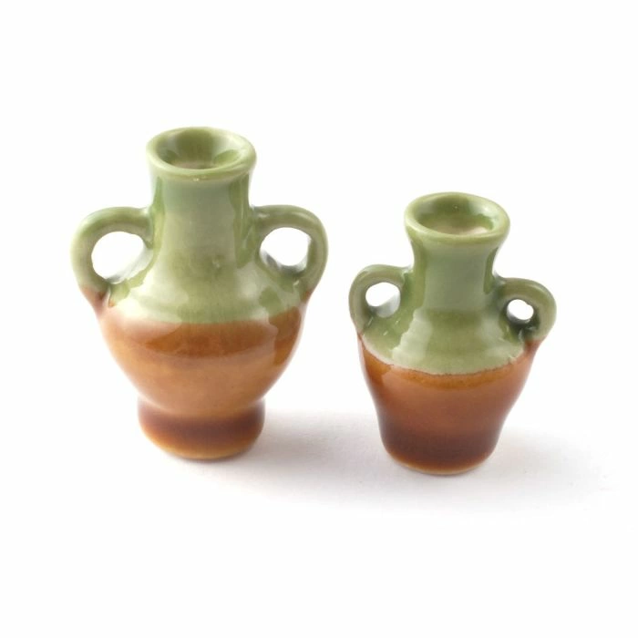 Pair of Glazed Amphora