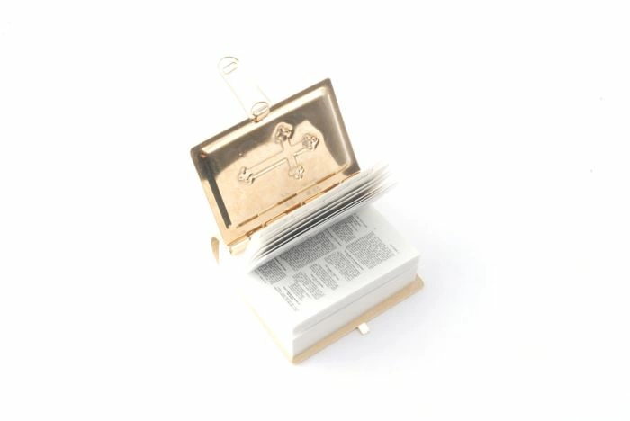 Large Bible with Brass Cover