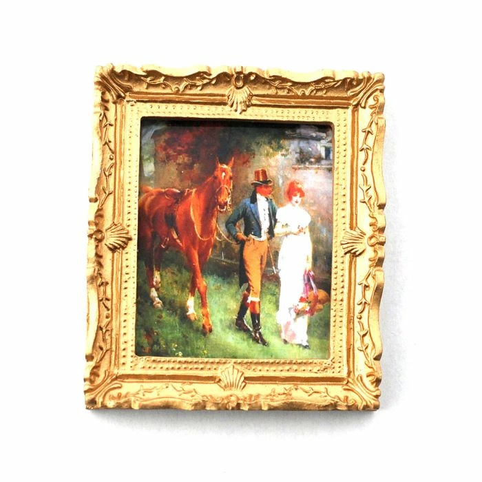 Painting of Couple with Horse