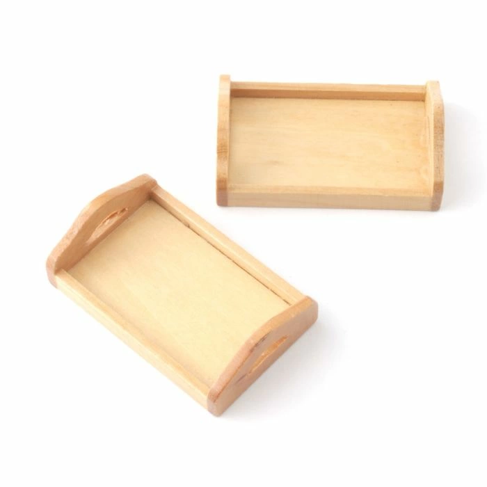 Wooden Tray Pine Pack of 2