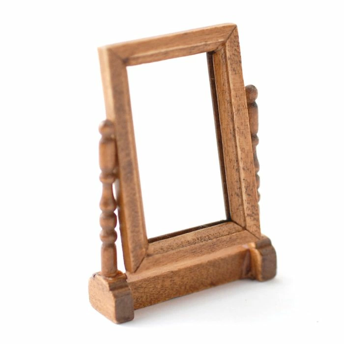 Antique Oak Swivel Mirror