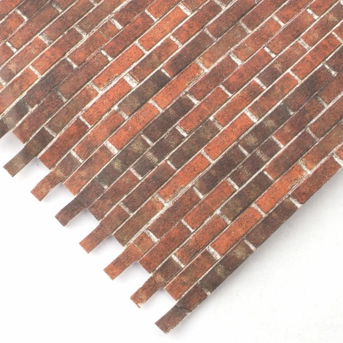Embossed Dark Brick Paper Sheet