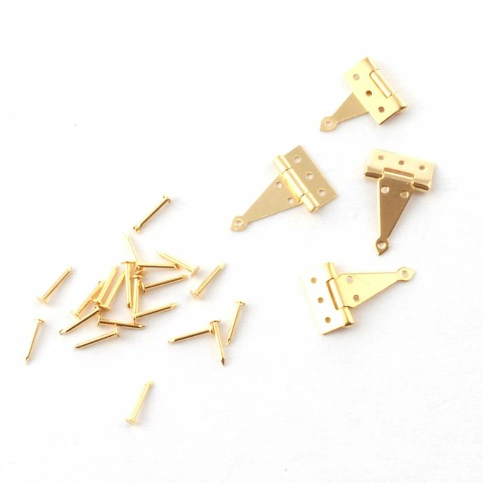 10mm Brass Tee Hinges, Pack of 4