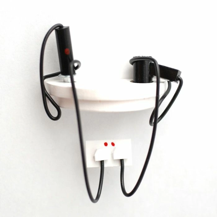 Shelf with Tongs & Hairdryer