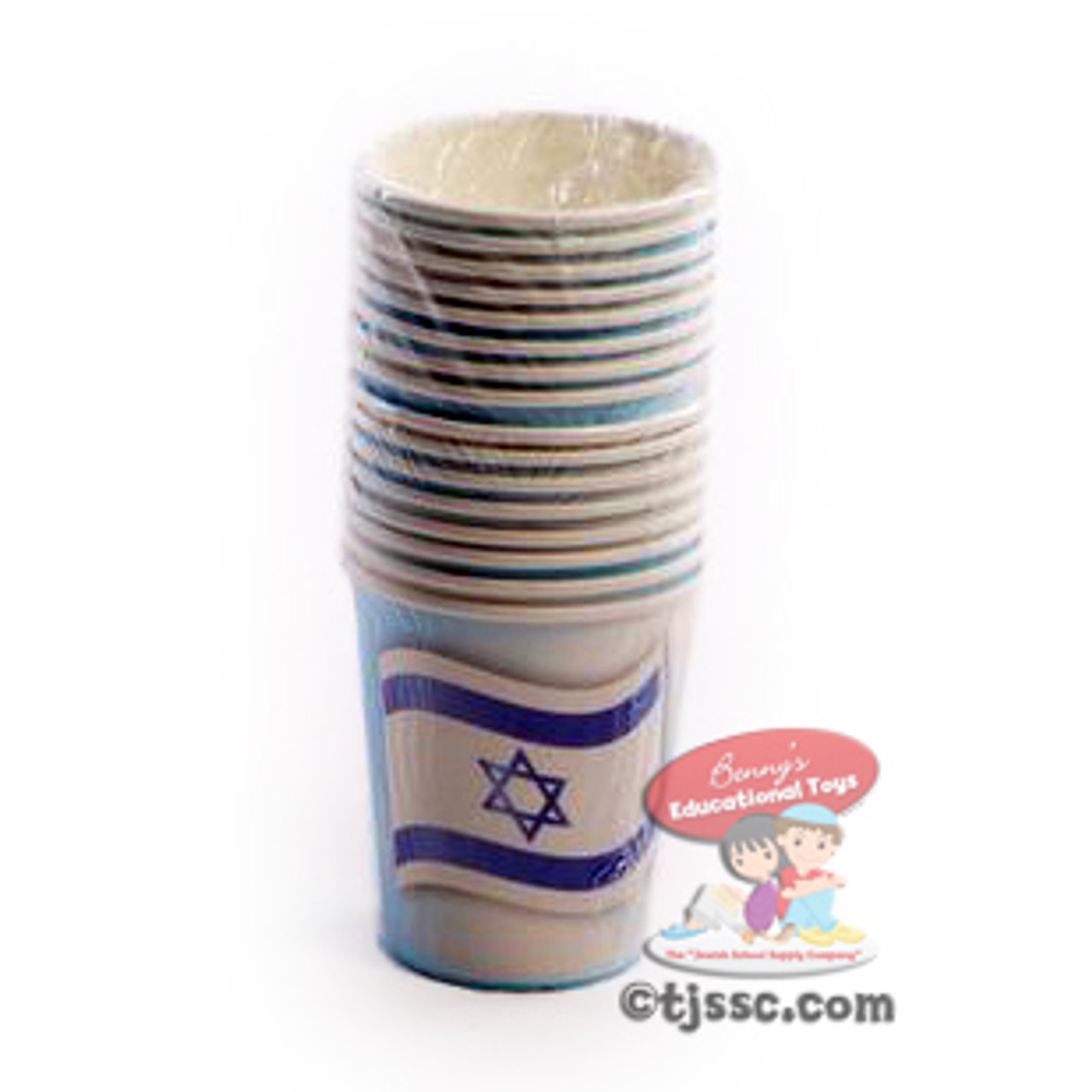 Paper Cups with the Israeli Flag (10)