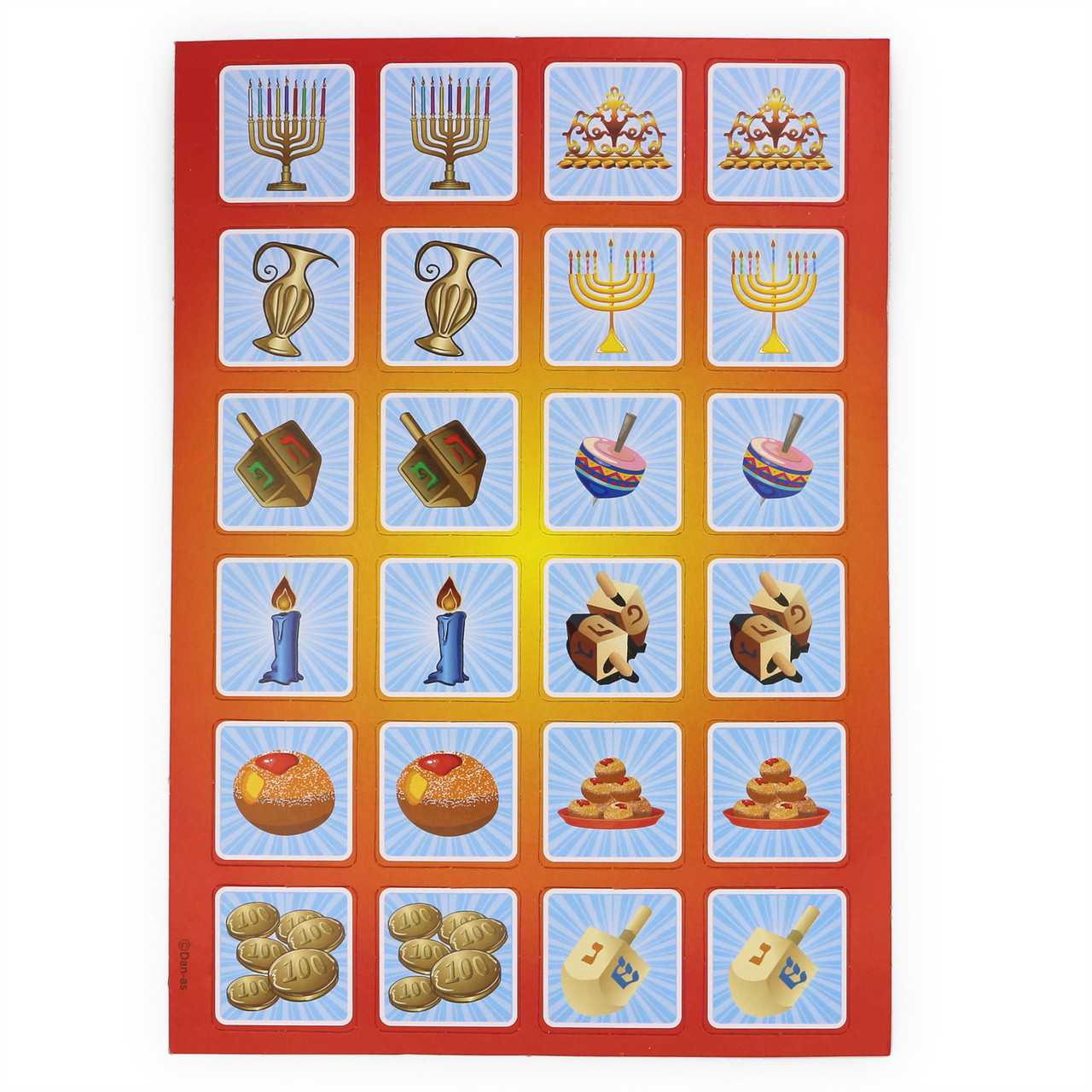 Simple Chanukah Memory Game - Pack of 18