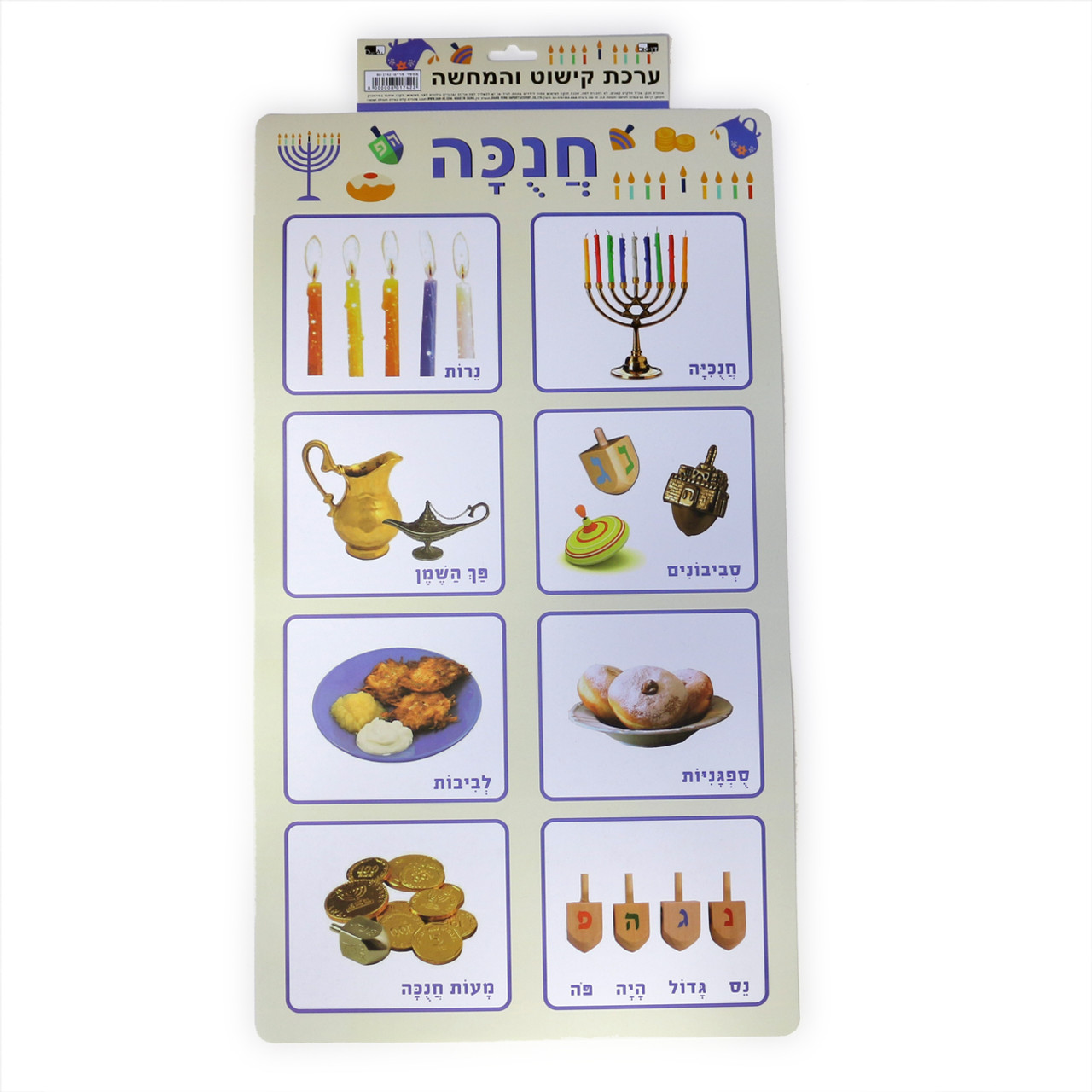 Chanukah Symbols Plastic Poster