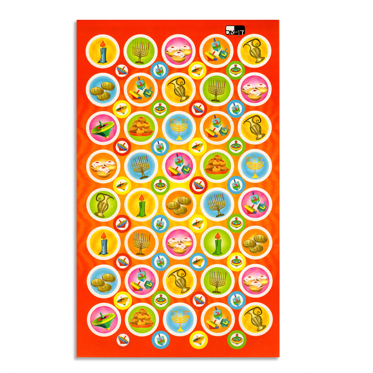 Chanukah Symbols and tiny Dreidels Stickers (576)