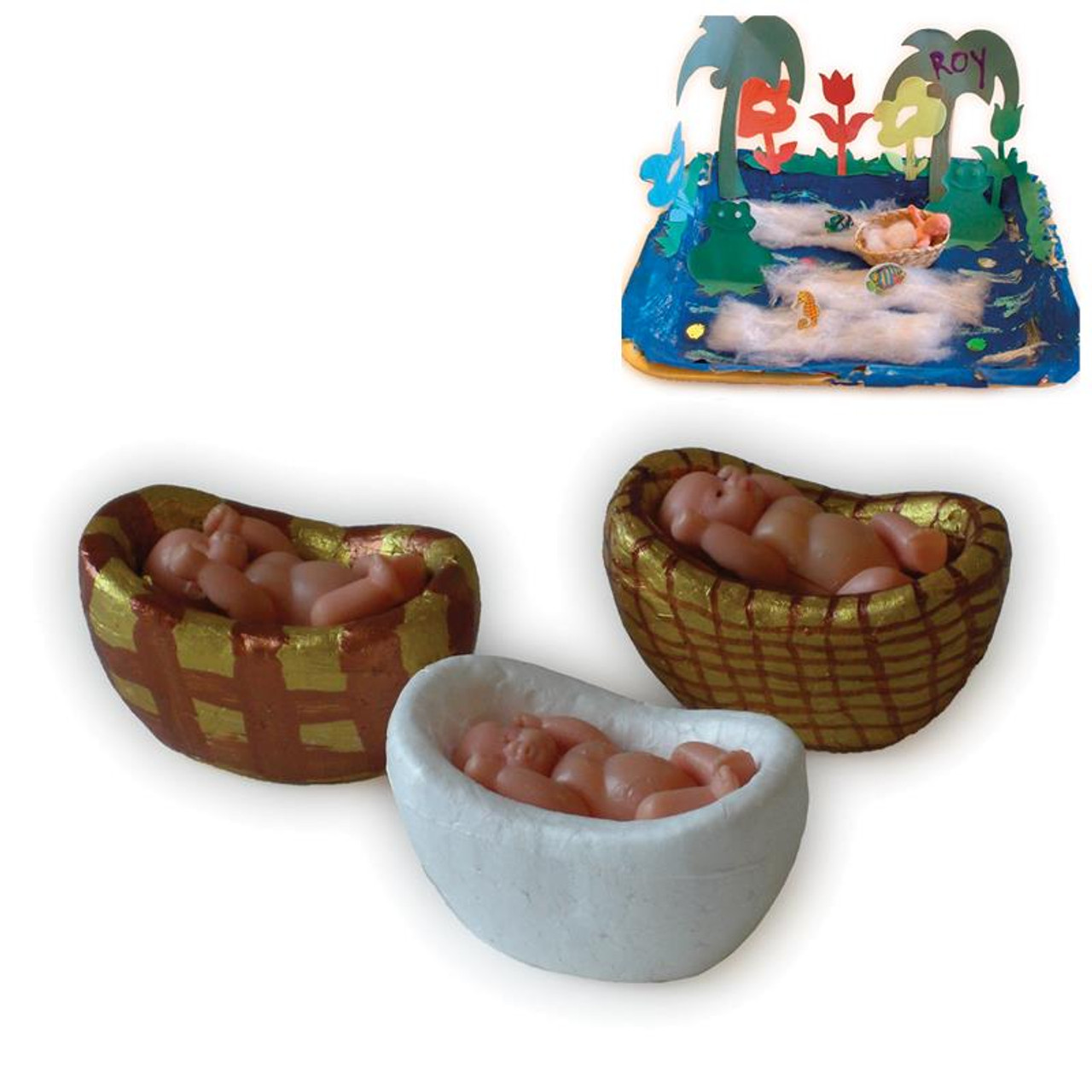 Smaller Baby Moses (Moshe BaTeiva) Passover Art & Craft Projects - 10 Sets