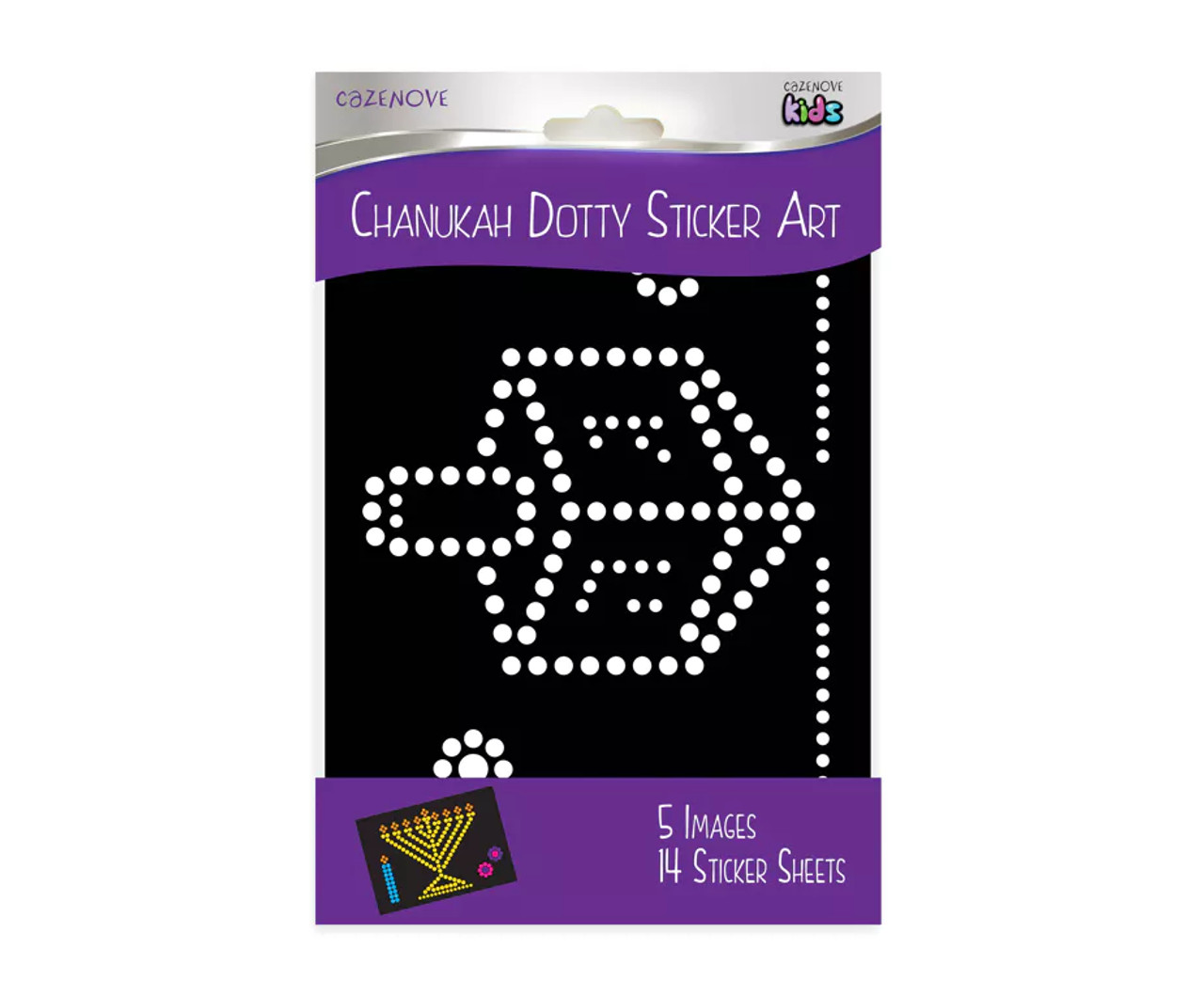 Chanukah Dotty Sticker Art - on SALE!