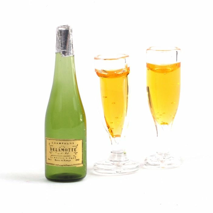 Champagne & Flutes, 3 Pcs