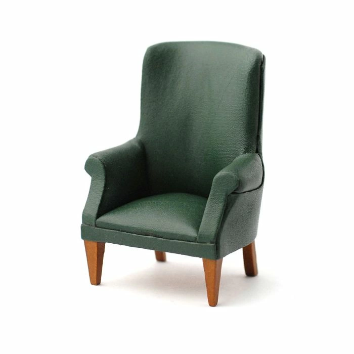 Green Leather Porters Chair