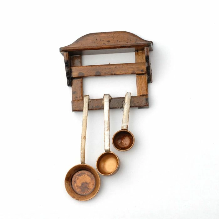 Wooden Shelf with Pans, W