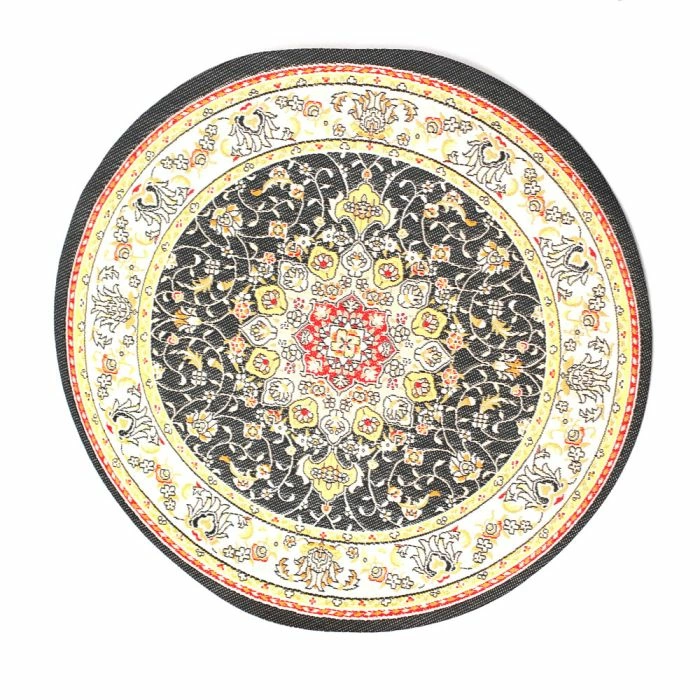 Ebony-ray Victorian Round Rug