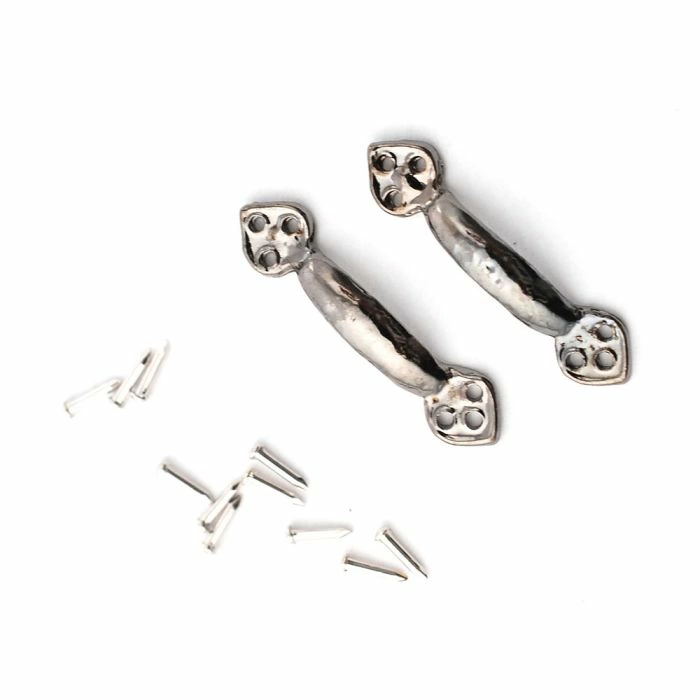 Black Tudor-style Door Handles, 2 Pcs