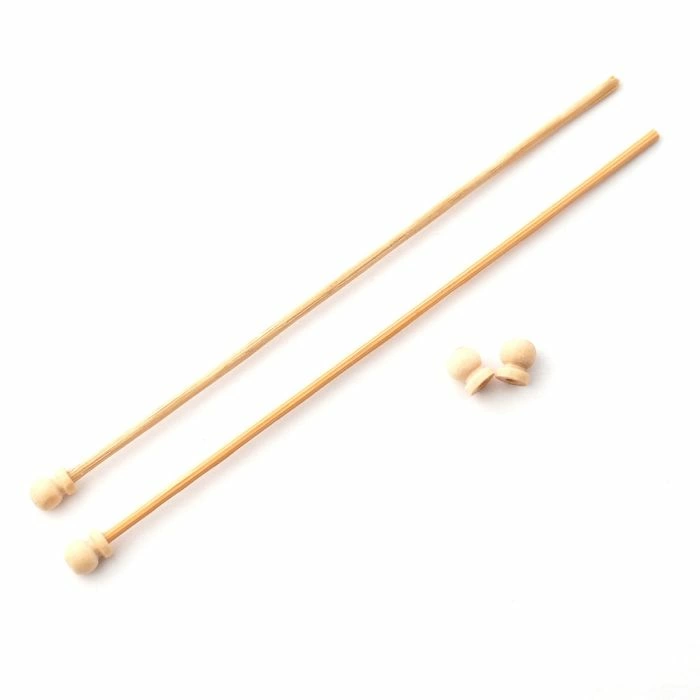 Two Natural Curtain Poles, Length