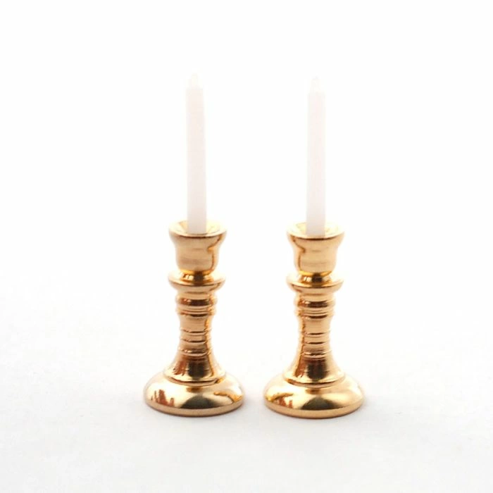 Candlesticks & Candles, 2 Pcs