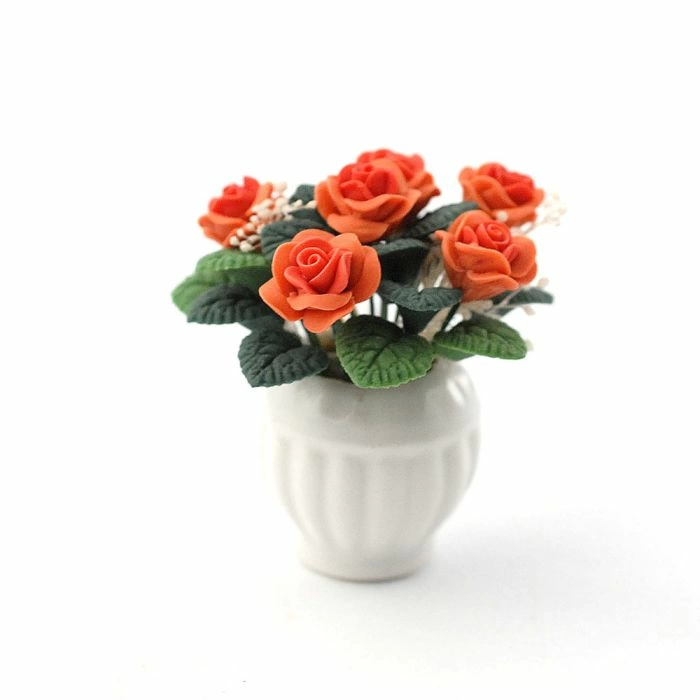 Peach Rose Arrangement In Vase