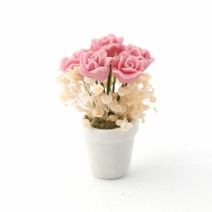 Pink Rose Arrangement In Vase