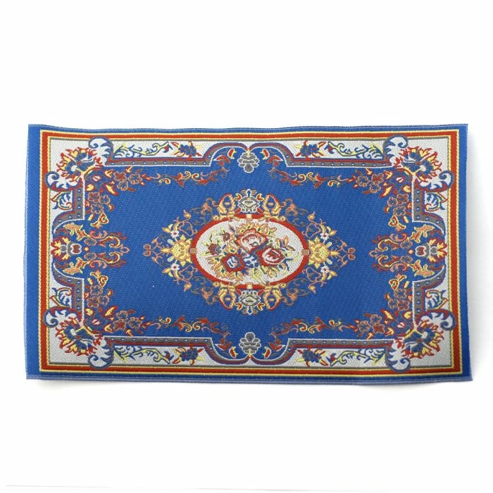 Blue Floral Cameo Rug