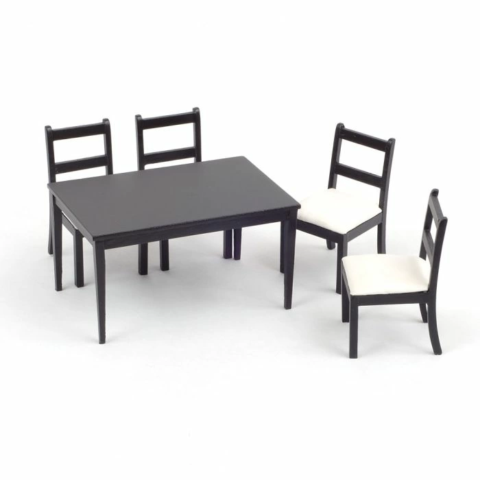 Black Dining Table & Four Chairs