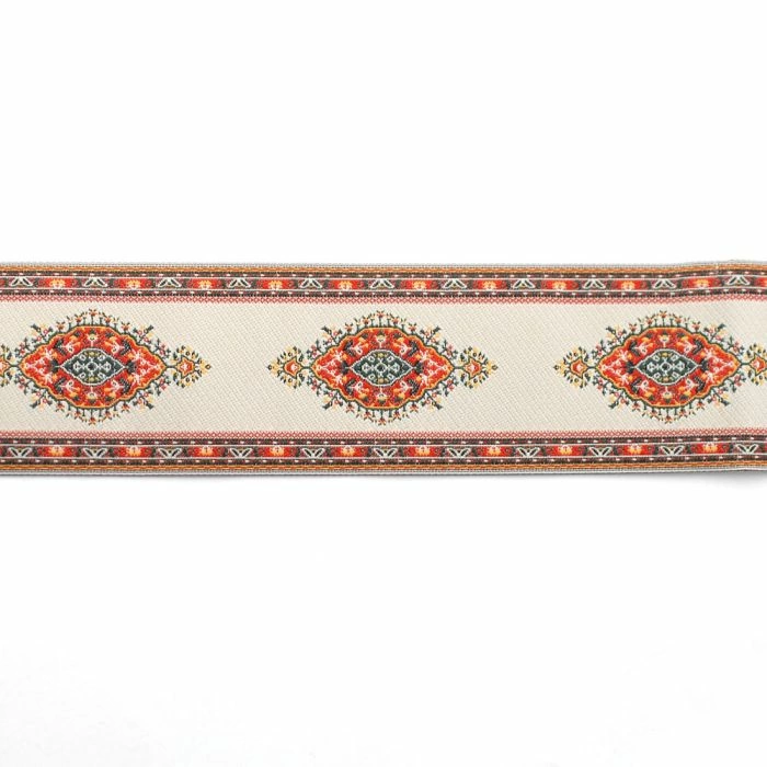 Cream & Red Stair Carpet