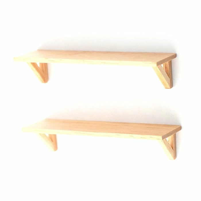 Two Large Pine Wall Shelves