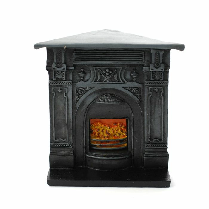 Black Corner Fireplace