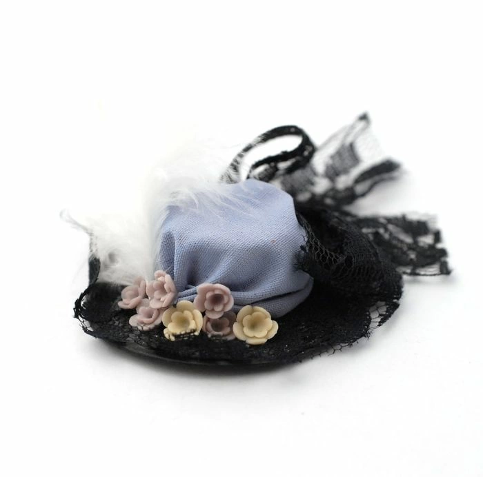 Black Lace Lavender Hat