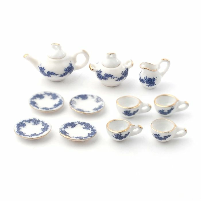 Blue & White Tea Set