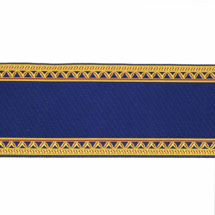 Navy & 'gold' Edged Stair Carpet