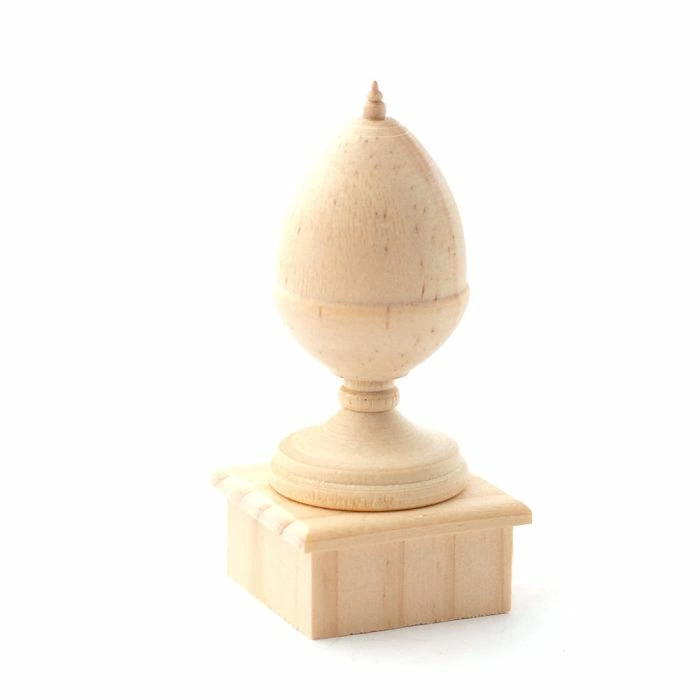 Wooden Acorn Finial
