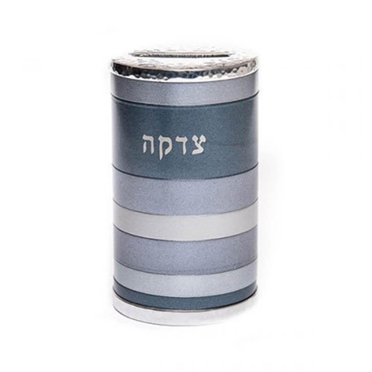 Emanuel Anodized Gray Tzedakah Box Rings