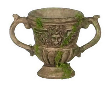 Urn, Brown with Moss, 2 per package