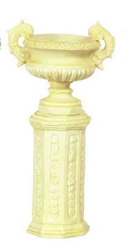 Ancient Urn with Base, 2 Set Ivory