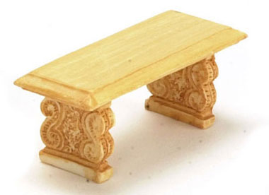 1/2" Scale Bench, Tan, 2 pc.